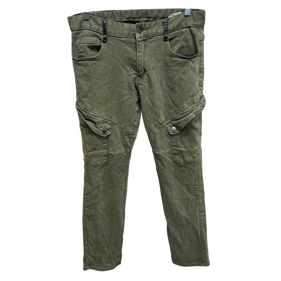 volero Denim - Volero women’s Kevlar motorcycle pants green cargo with pockets for pads small
